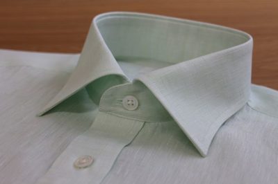 アルビニ・麻  セミワイド  白蝶貝ボタン・標準型